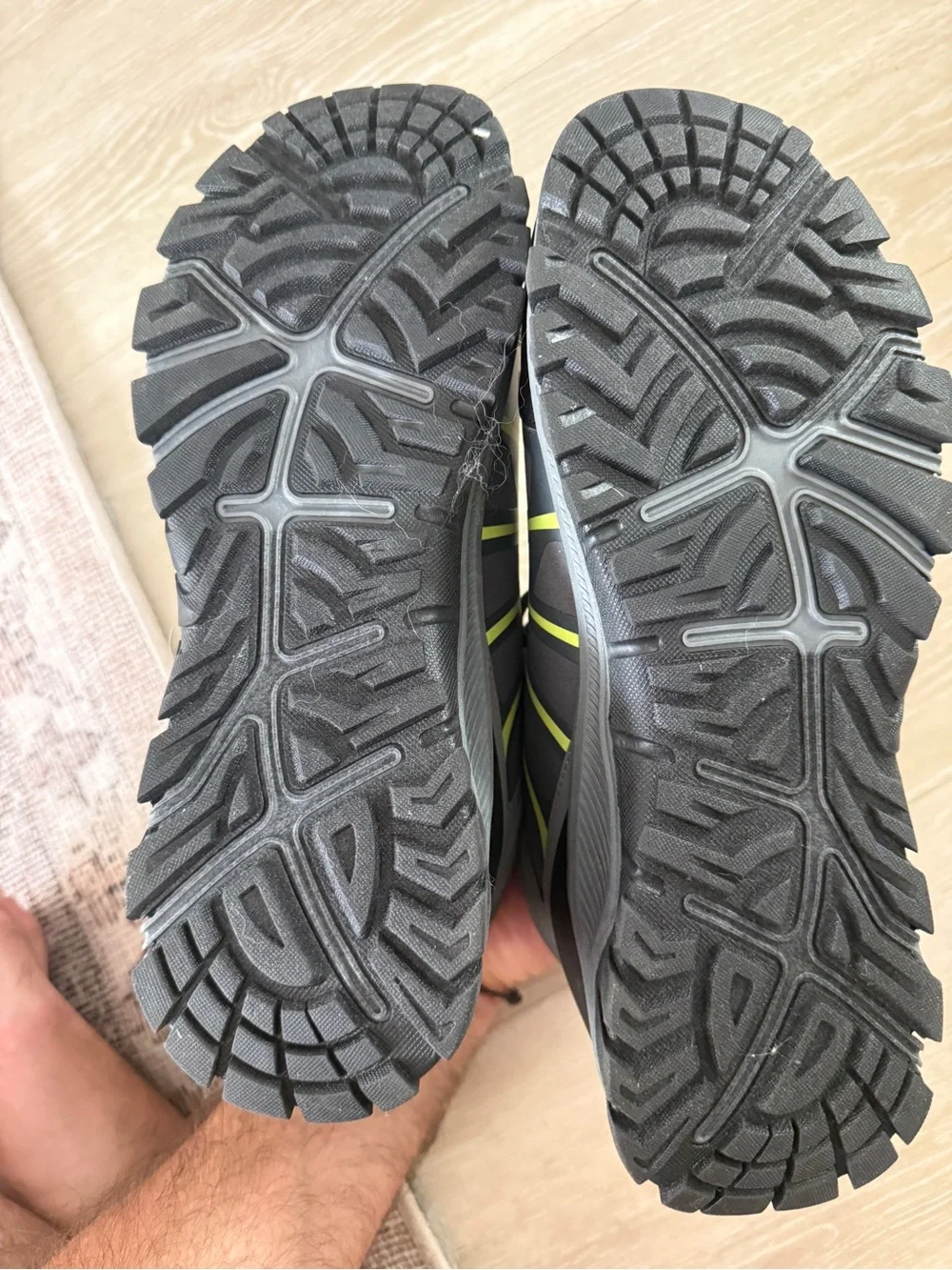 Eddie Bauer Gray and Lime Trail Hiking Boots